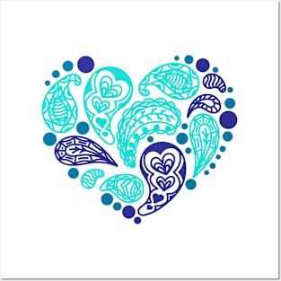 Heart in Blue Posters and Art